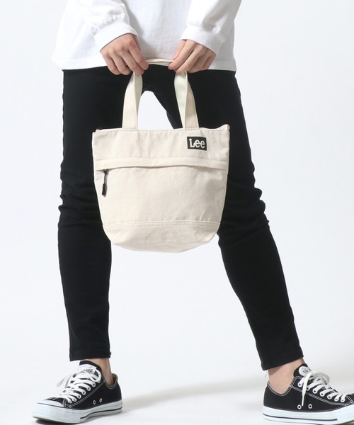 Lee（リー）の「Lee/リー キャンバス ロゴ ミニトートバッグ/ランチバッグ（トートバッグ・レディース・ライトグレー/オフホワイト/ブラック/ベージュ/カーキ・FREE）」の21枚目の写真
