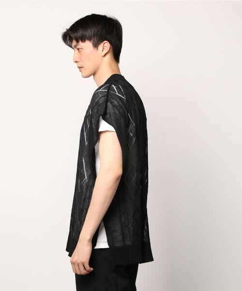 LUSOR(ルーソル)の「LUSOR(ルーソル)リネンニットベスト(ニット/セーター・メンズ・ブラック/ベージュ・FREE)」の3枚目の写真