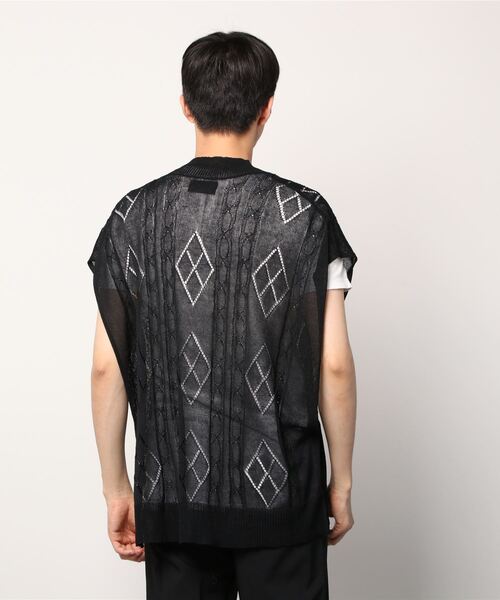 LUSOR(ルーソル)の「LUSOR(ルーソル)リネンニットベスト(ニット/セーター・メンズ・ブラック/ベージュ・FREE)」の4枚目の写真