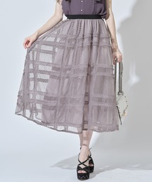 tocco closet | ラインレース×ドットチュールスカート≪tocco closet luxe≫(スカート)