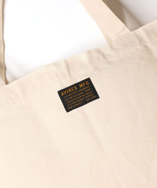 AVIREX（アヴィレックス）の「【直営店限定】ウェーブ ロゴ トート バッグ/WAVE LOGO TOTE BAG/アヴィレックス/AVIREX（トートバッグ・メンズ・オフホワイト/ブラック・FREE）」の13枚目の写真
