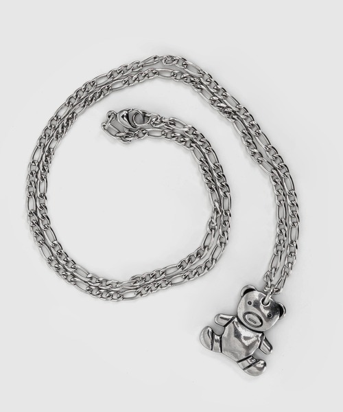 FOLLOWIN（フォロウィン）の「サジカルスチールベアーモチーフペンダントチェーンネックレス（ネックレス・レディース・シルバー・ONE SIZE）」の9枚目の写真