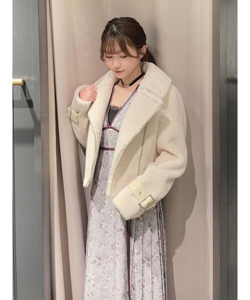 EATME（イートミー）の「フラワープリントVネックワンピース（ワンピース・レディース・ブラック/ピンク/ワイン・SMALL/MEDIUM）」の13枚目の写真