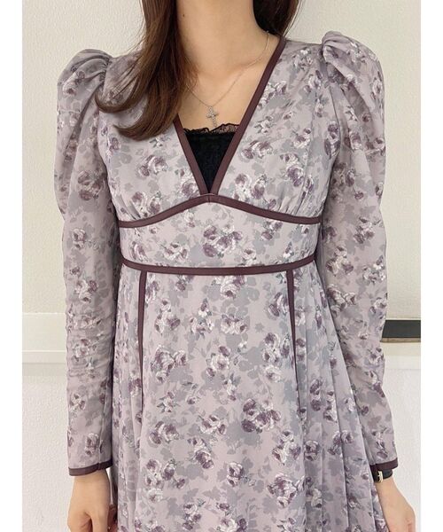 EATME（イートミー）の「フラワープリントVネックワンピース（ワンピース・レディース・ブラック/ピンク/ワイン・SMALL/MEDIUM）」の21枚目の写真