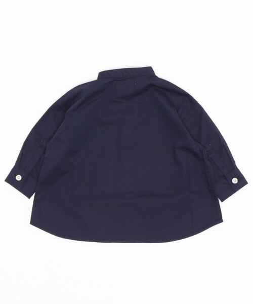 quoti use fith(クゥオティ ユース フィス)の「ハイカウントコットン 長袖ルーズシャツ(シャツ/ブラウス・キッズ・ホワイト/ネイビー/ベージュ・80/90/100/130/110/120)」の4枚目の写真