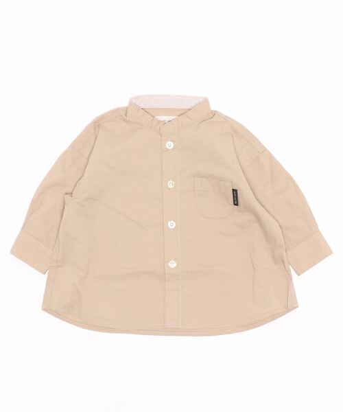 quoti use fith(クゥオティ ユース フィス)の「ハイカウントコットン 長袖ルーズシャツ(シャツ/ブラウス・キッズ・ホワイト/ネイビー/ベージュ・80/90/100/130/110/120)」の6枚目の写真