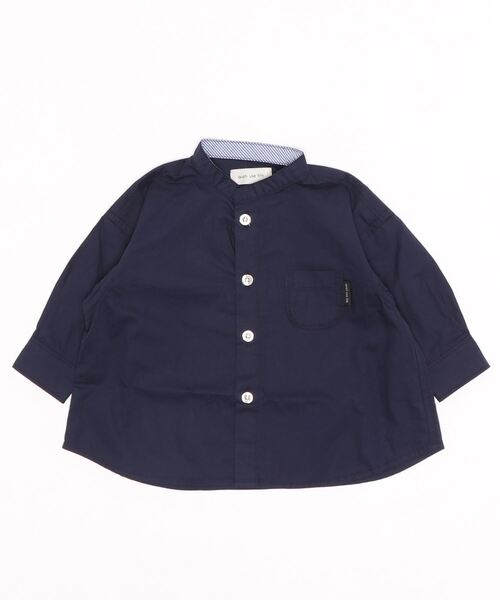 quoti use fith(クゥオティ ユース フィス)の「ハイカウントコットン 長袖ルーズシャツ(シャツ/ブラウス・キッズ・ホワイト/ネイビー/ベージュ・80/90/100/130/110/120)」の7枚目の写真