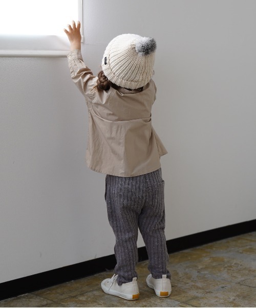 quoti use fith(クゥオティ ユース フィス)の「ハイカウントコットン 長袖ルーズシャツ(シャツ/ブラウス・キッズ・ホワイト/ネイビー/ベージュ・80/90/100/130/110/120)」の14枚目の写真