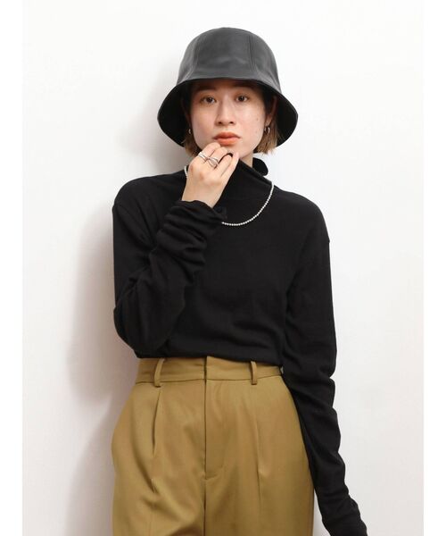 Ungrid（アングリッド）の「ハイネックロングスリーブTee（Tシャツ/カットソー・レディース・ブラック/アイボリー/ボルドー・FREE）」の18枚目の写真