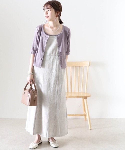 Cheek（チーク）の「デニムキャミワンピース（ワンピース・レディース・チャコールグレー/ブラウン/グレイッシュベージュ・MEDIUM）」の11枚目の写真