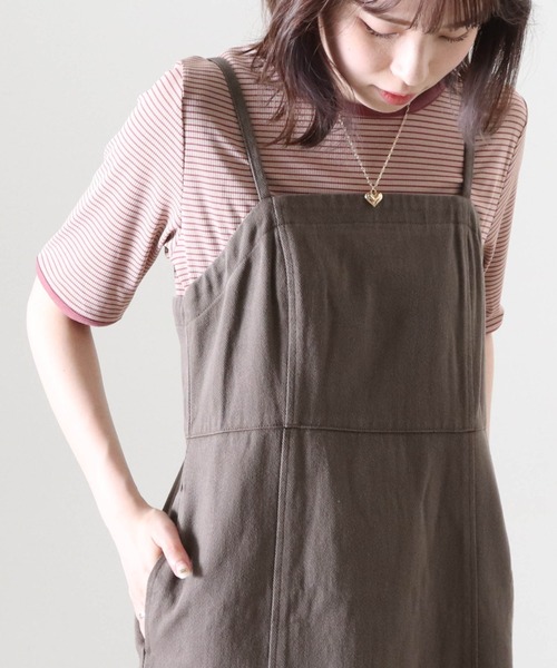 Cheek（チーク）の「デニムキャミワンピース（ワンピース・レディース・チャコールグレー/ブラウン/グレイッシュベージュ・MEDIUM）」の12枚目の写真