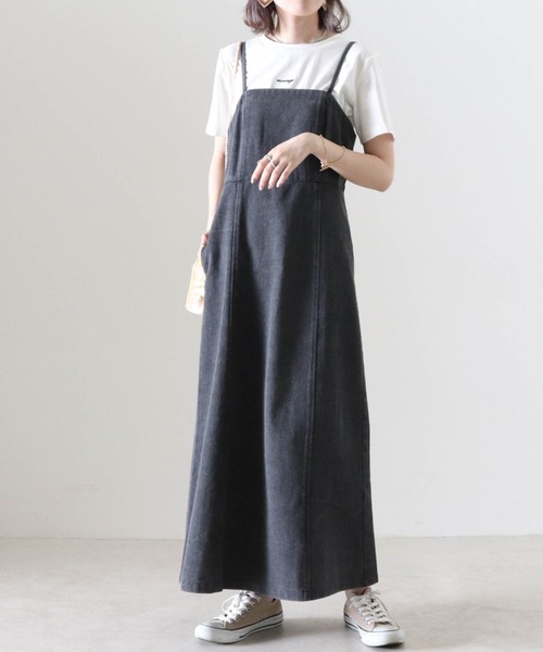 Cheek（チーク）の「デニムキャミワンピース（ワンピース・レディース・チャコールグレー/ブラウン/グレイッシュベージュ・MEDIUM）」の17枚目の写真