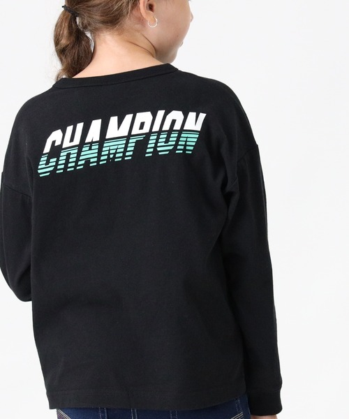 Champion(チャンピオン)の「【Champion】バックプリントロンT(Tシャツ/カットソー・キッズ・ブラック/ブルー/ベージュ/グリーン・105/140/130/120)」の1枚目の写真