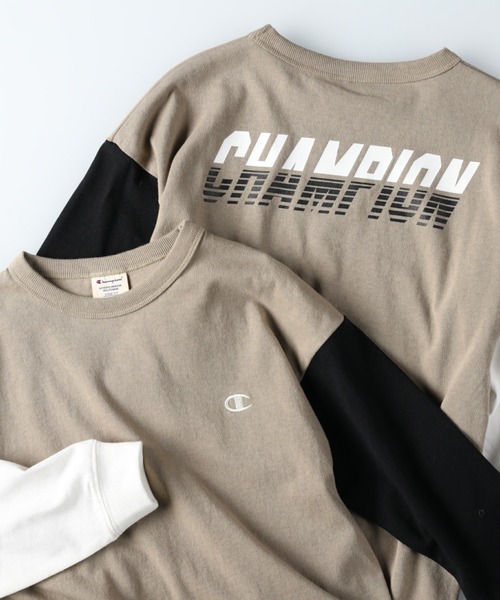 Champion(チャンピオン)の「【Champion】バックプリントロンT(Tシャツ/カットソー・キッズ・ブラック/ブルー/ベージュ/グリーン・105/140/130/120)」の22枚目の写真
