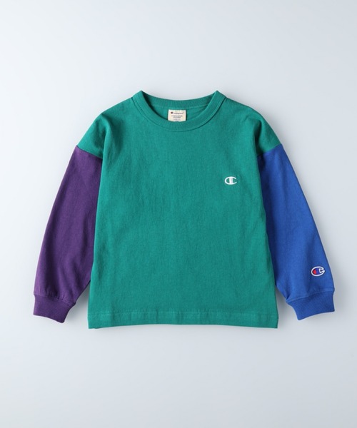 Champion(チャンピオン)の「【Champion】バックプリントロンT(Tシャツ/カットソー・キッズ・ブラック/ブルー/ベージュ/グリーン・105/140/130/120)」の11枚目の写真