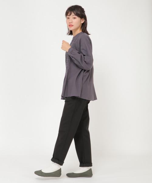LBC(エルビーシー)の「起毛ツイルベーカーパンツ(その他パンツ・レディース・オフホワイト/ブラック/ダークオリーブ・M/L)」の7枚目の写真