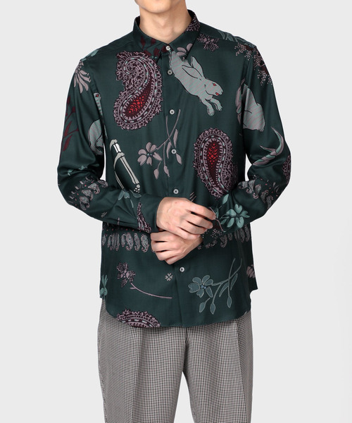 ハサミ　シザーズ　プリント　シャツ　Paul Smith ポールスミス ハサミ シザーズ プリント シャツ Paul Smith ポールスミス