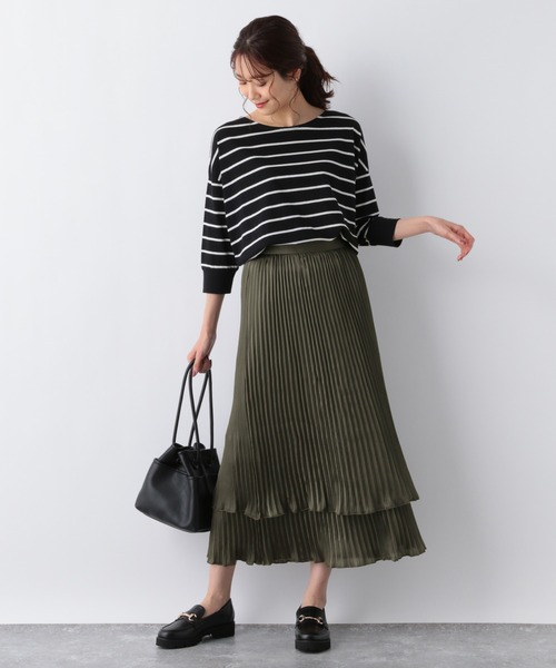 GLOBAL WORK（グローバルワーク）の「ティアードスカート/217100（スカート・レディース・グリーン系その他6/ブラック・FREE）」の6枚目の写真