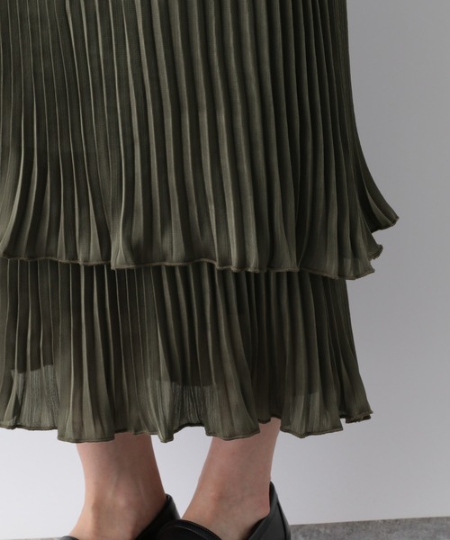 GLOBAL WORK（グローバルワーク）の「ティアードスカート/217100（スカート・レディース・グリーン系その他6/ブラック・FREE）」の12枚目の写真