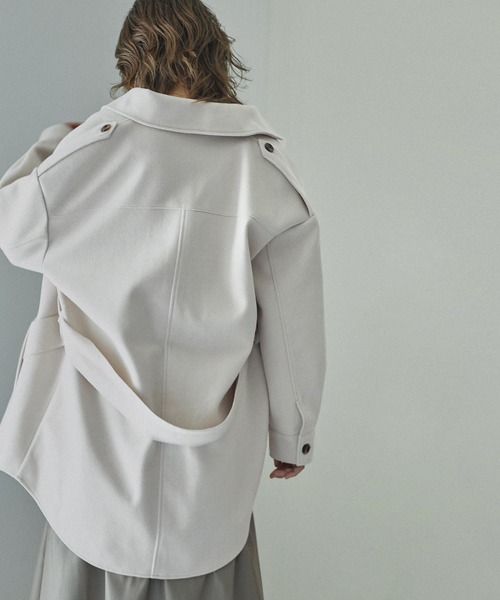 Fashion Letter（ファッションレター）の「オーバーサイズCPOジャケット（ミリタリージャケット・レディース・ブラック/グレー/モカ/アイボリー・M/L）」の14枚目の写真