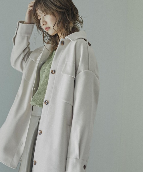 Fashion Letter（ファッションレター）の「オーバーサイズCPOジャケット（ミリタリージャケット・レディース・ブラック/グレー/モカ/アイボリー・M/L）」の6枚目の写真