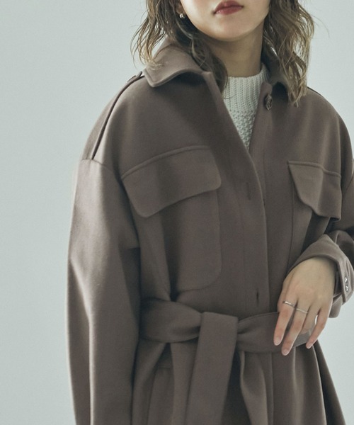 Fashion Letter(ファッションレター)の「オーバーサイズCPOジャケット(ミリタリージャケット・レディース・ブラック/グレー/モカ/アイボリー・M/L)」の19枚目の写真