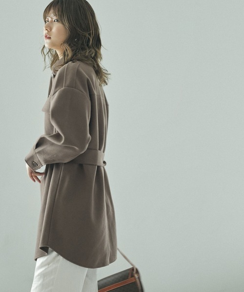 Fashion Letter（ファッションレター）の「オーバーサイズCPOジャケット（ミリタリージャケット・レディース・ブラック/グレー/モカ/アイボリー・M/L）」の13枚目の写真