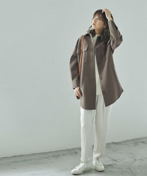 Fashion Letter(ファッションレター)の「オーバーサイズCPOジャケット(ミリタリージャケット・レディース・ブラック/グレー/モカ/アイボリー・M/L)」の16枚目の写真