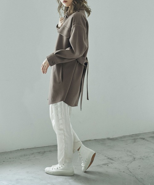 Fashion Letter（ファッションレター）の「オーバーサイズCPOジャケット（ミリタリージャケット・レディース・ブラック/グレー/モカ/アイボリー・M/L）」の18枚目の写真