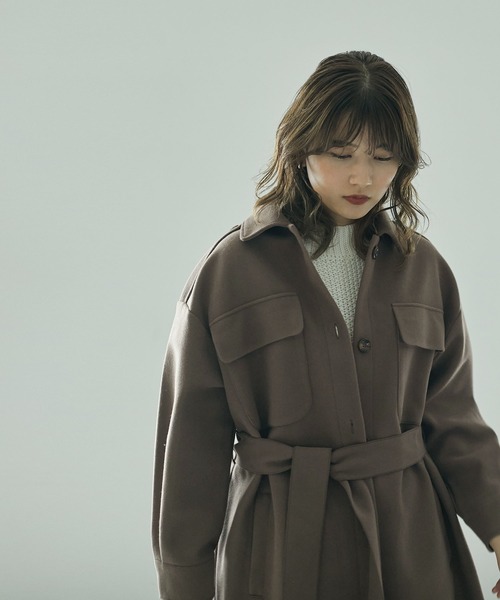 Fashion Letter（ファッションレター）の「オーバーサイズCPOジャケット（ミリタリージャケット・レディース・ブラック/グレー/モカ/アイボリー・M/L）」の22枚目の写真