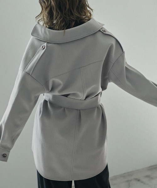 Fashion Letter（ファッションレター）の「オーバーサイズCPOジャケット（ミリタリージャケット・レディース・ブラック/グレー/モカ/アイボリー・M/L）」の10枚目の写真