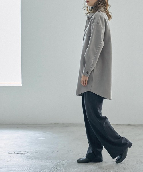 Fashion Letter（ファッションレター）の「オーバーサイズCPOジャケット（ミリタリージャケット・レディース・ブラック/グレー/モカ/アイボリー・M/L）」の15枚目の写真