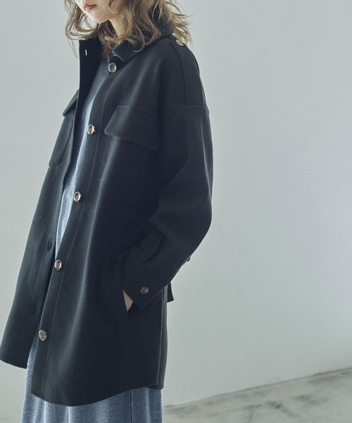 Fashion Letter(ファッションレター)の「オーバーサイズCPOジャケット(ミリタリージャケット・レディース・ブラック/グレー/モカ/アイボリー・M/L)」の17枚目の写真