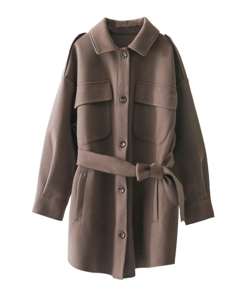 Fashion Letter（ファッションレター）の「オーバーサイズCPOジャケット（ミリタリージャケット・レディース・ブラック/グレー/モカ/アイボリー・M/L）」の16枚目の写真