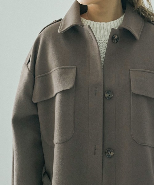 Fashion Letter（ファッションレター）の「オーバーサイズCPOジャケット（ミリタリージャケット・レディース・ブラック/グレー/モカ/アイボリー・M/L）」の21枚目の写真