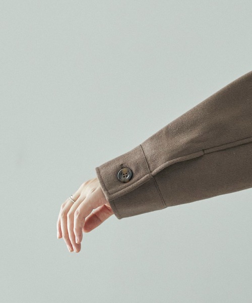 Fashion Letter（ファッションレター）の「オーバーサイズCPOジャケット（ミリタリージャケット・レディース・ブラック/グレー/モカ/アイボリー・M/L）」の12枚目の写真