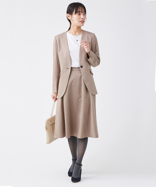 【セール】＜ウォッシャブル＞ウールライクポーリーツイルフレアスカート（スカート）｜KASHIYAMA（カシヤマ）