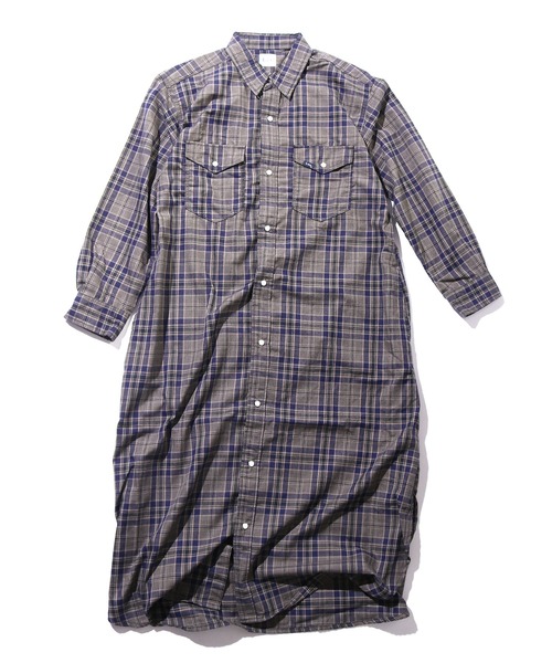セール Lee リー Work Shirt Dress ロングシャツ ロングシャツワンピース チェック 無地 ブランドピスネーム カジュアル シャツ ブラウス Lee リー のファッション通販 Zozotown