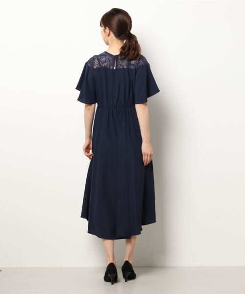 Rewde（ルゥデ）の「デコルテレースロングドレス（1R04-07062）（ドレス・レディース・ベージュ/グリーン/ネイビー/ブルー系・M/L）」の11枚目の写真