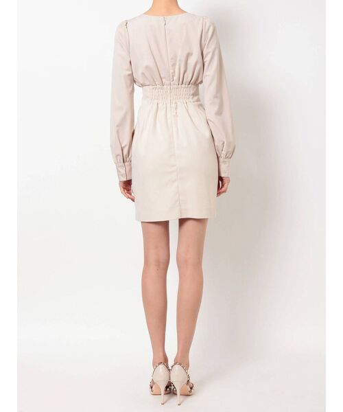 RESEXXY（リゼクシー）の「異素材ドッキングミニワンピース（ワンピース・レディース・ブラック/ベージュ/ブラウン・FREE）」の14枚目の写真