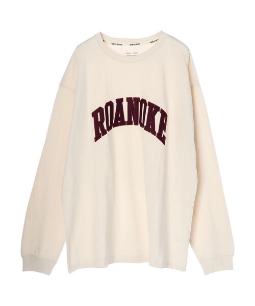 SEVENDAYS=SUNDAY（セブンデイズサンデイ）の「カレッジフェルト刺繍ロンTEE　＊（スウェット・レディース・グリーン/アイボリー/グレイッシュベージュ・M/L）」の6枚目の写真