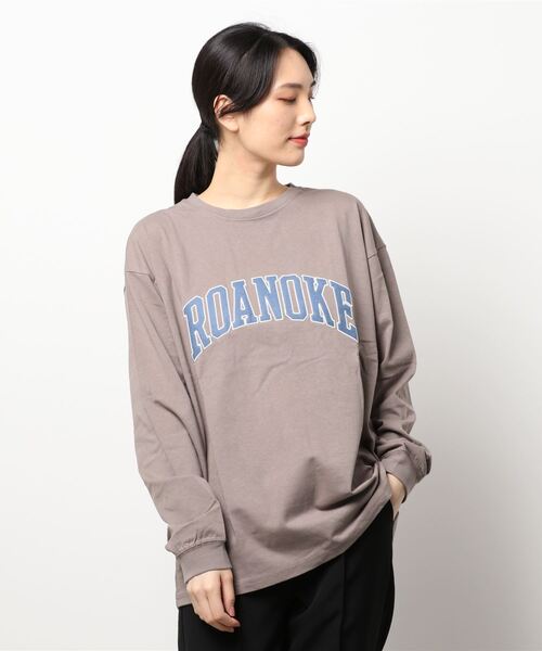 SEVENDAYS=SUNDAY（セブンデイズサンデイ）の「カレッジフェルト刺繍ロンTEE　＊（スウェット・レディース・グリーン/アイボリー/グレイッシュベージュ・M/L）」の8枚目の写真