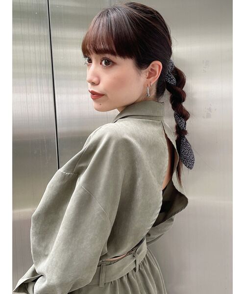 GYDA(ジェイダ)の「BACKリボンサテンキャップ(キャップ・レディース・グレー/ブラック・FREE)」の6枚目の写真