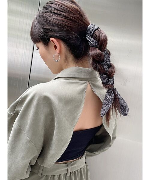 GYDA(ジェイダ)の「BACKリボンサテンキャップ(キャップ・レディース・グレー/ブラック・FREE)」の7枚目の写真