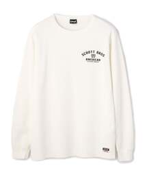 schott | Schott/ショット/LS OLD GRAPHIC CREWYNECK T-SHIRT/オールド グラフィック ヘンリーネック(Tシャツ/カットソー)