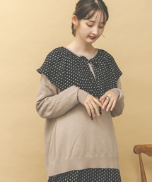 アンゴラ混ワイドプルオーバー