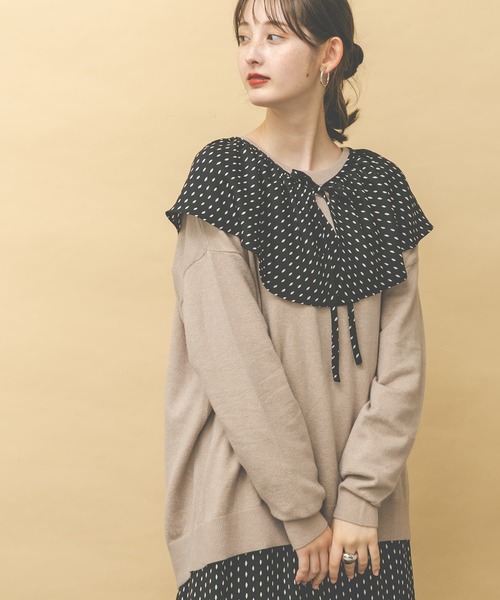 UR Lab.(アーバンリサーチラボ)の「アンゴラ混ワイドプルオーバー(ニット/セーター・レディース・チャコールグレー/レッド/モカ・FREE)」の13枚目の写真