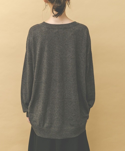 UR Lab.(アーバンリサーチラボ)の「アンゴラ混ワイドプルオーバー(ニット/セーター・レディース・チャコールグレー/レッド/モカ・FREE)」の18枚目の写真