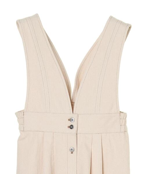 Green　Parks（グリーンパークス）の「【WEB限定】配色ステッチジャンスカ＊（ジャンパースカート・レディース・アイボリー・FREE）」の13枚目の写真