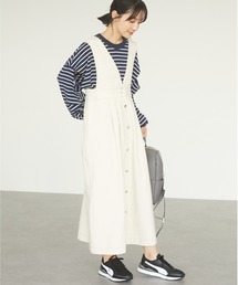 【WEB限定】配色ステッチジャンスカ＊